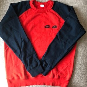 Clare V. Navy and Red Eyes Sweatshirt